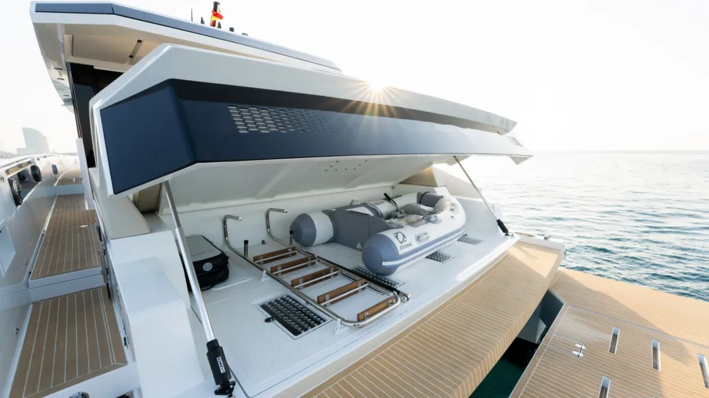 The deck of a luxury reef fitted with Flexiteek
