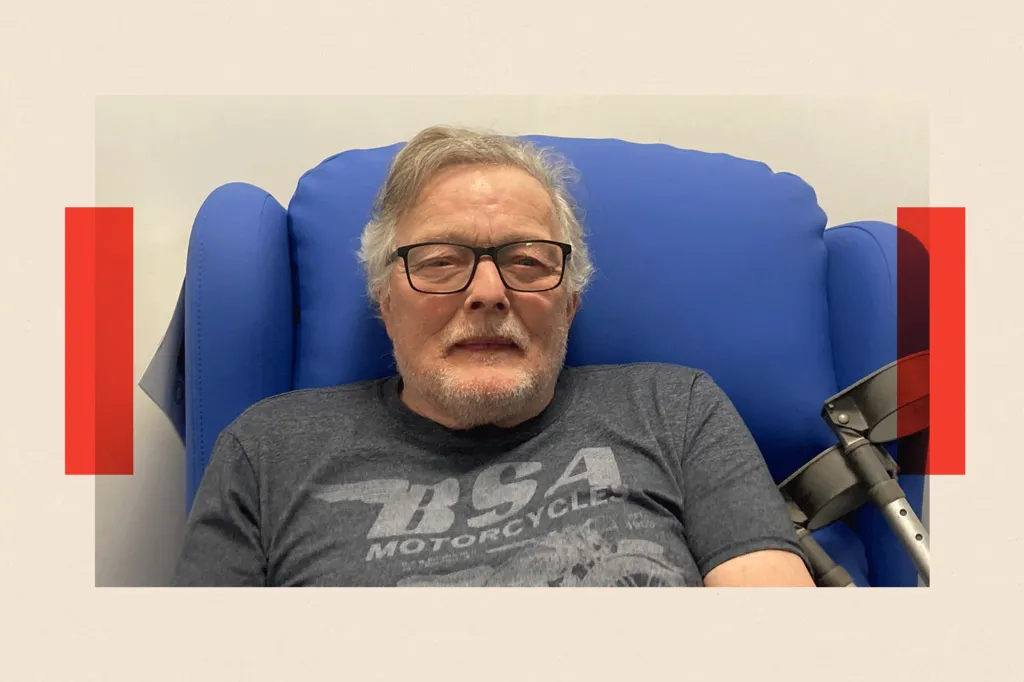 A close up shot of Christopher Thomas