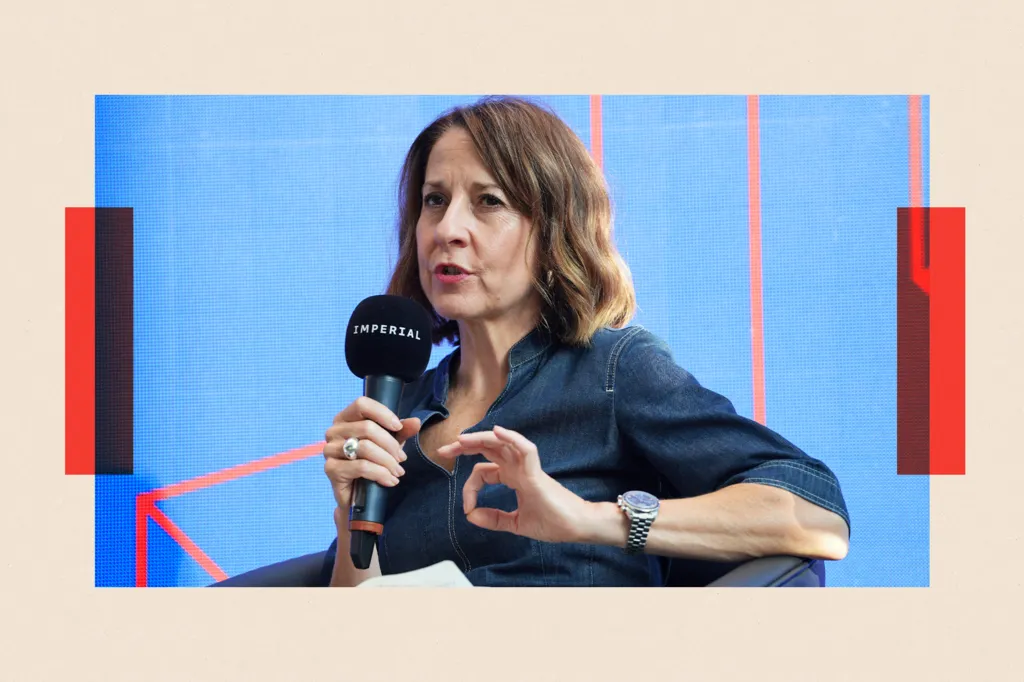 Liz Kendall during a panel discussion