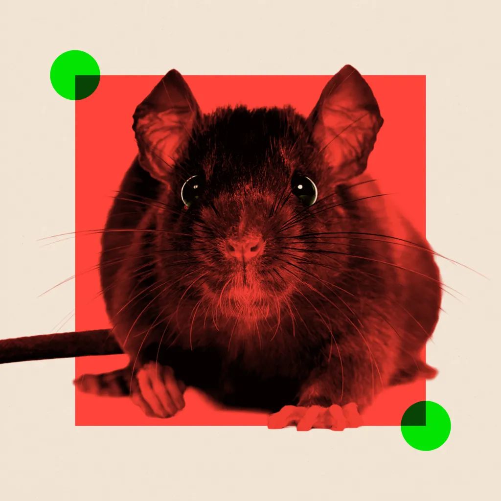 A treated image of a rat