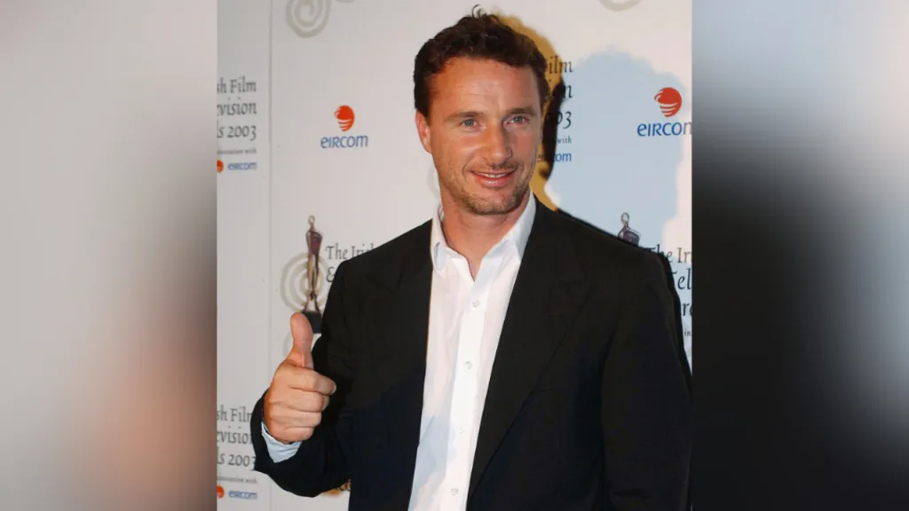 DUBLIN, IRELAND - NOVEMBER 1: Irish F1 driver Eddie Irvine attends the Irish Film and Television Awards at the Burlington Hotel on November 1, 2003 in Dublin, Ireland. (Photo by ShowBizIreland/Getty Images)