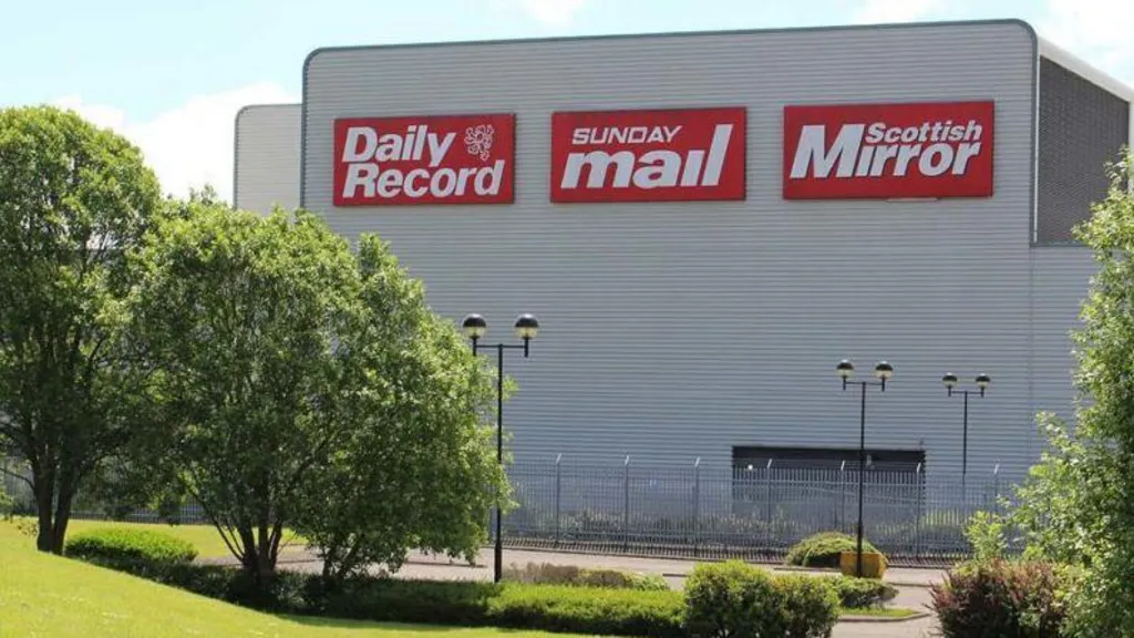 A general view of the Reach PLC Saltire printing facility in Glasgow.