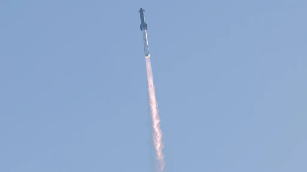 The SpaceX 'Starship' rocket takes off from the company's Starbase facility in Texas, USA.
