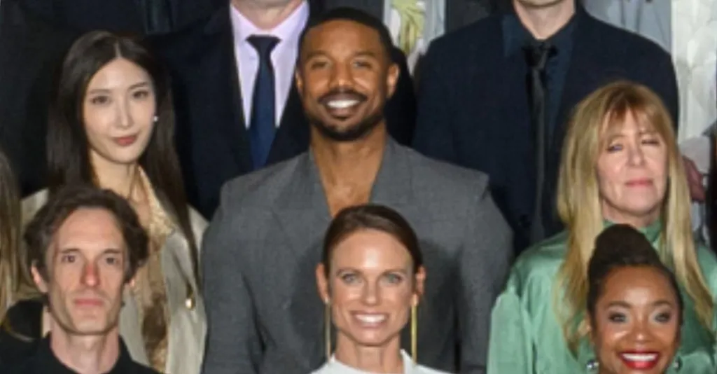 Michael B Jordan in the Oscars class photo