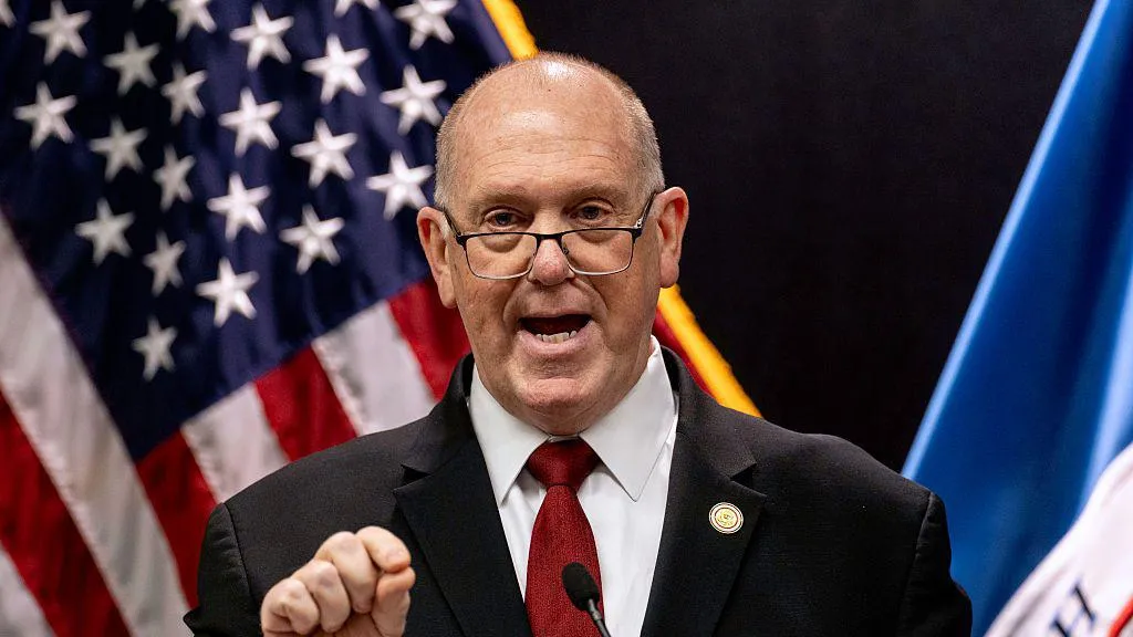 US border tsar Tom Homan speaks during a news conference from Minneapolis, Minnesota in February 