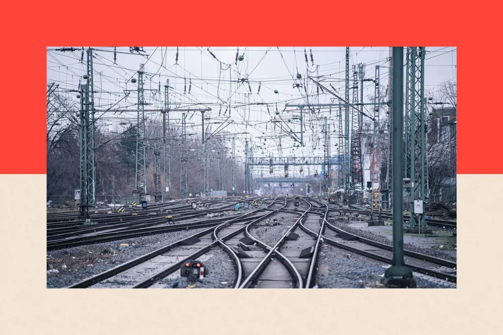 View of the empty main rail station in Dortmund, Germany