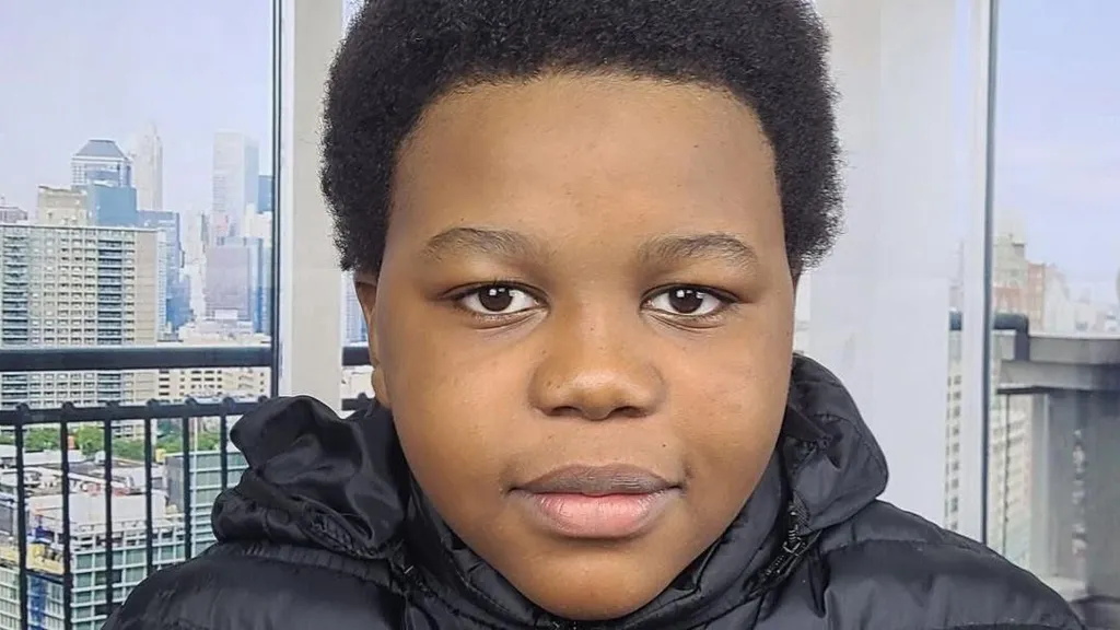 close-up of 12-year-old boy Abel Mwansa
