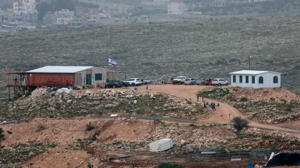 New Israeli settlement outpost near the Palestinian town of Shuqba, in the occupied West Bank (9 February 2026)
