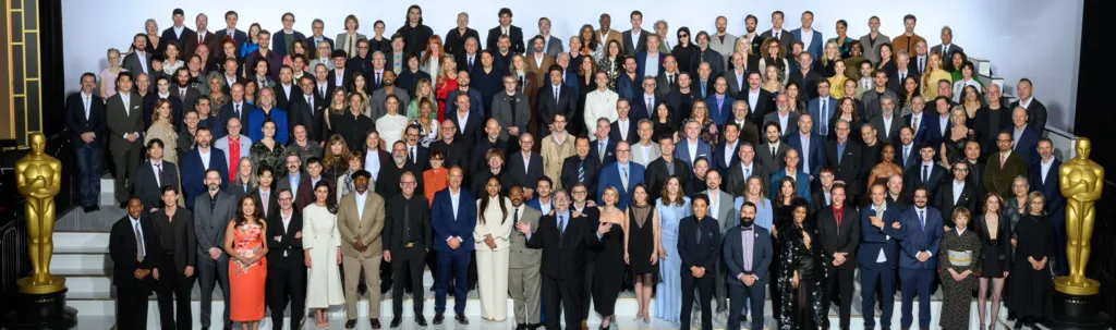 The 2026 Oscars class photo, featuring all of this year's nominees standing together